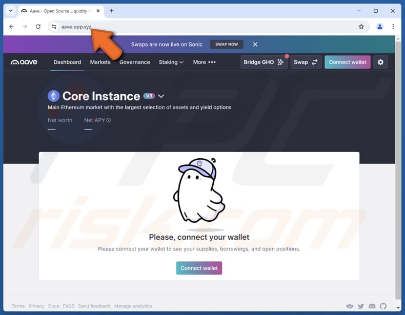 fake Aave App website scam