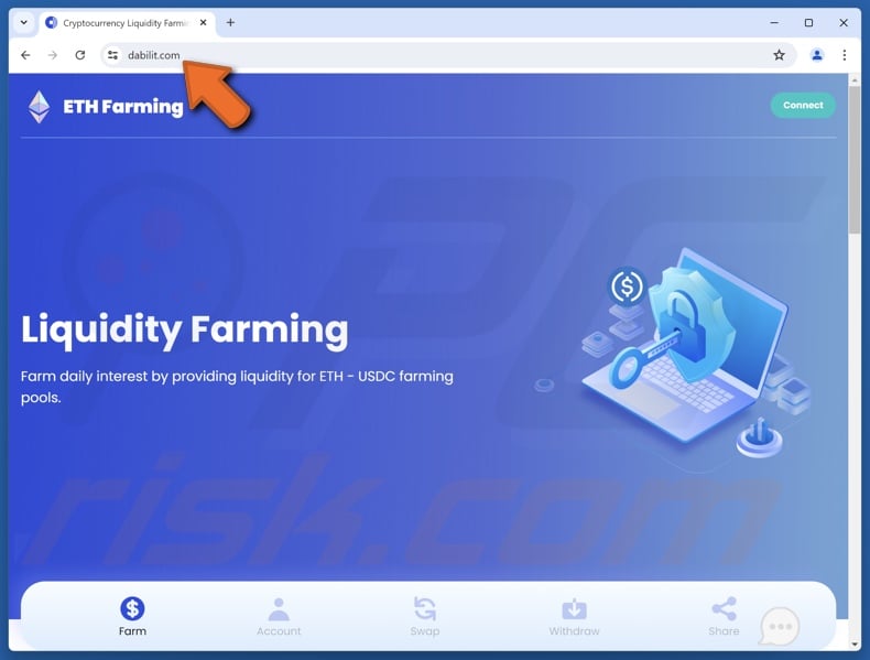 Fake ETH Farming website