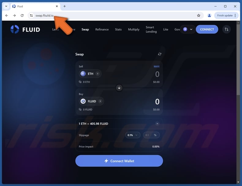 fake Fluid.io site scam