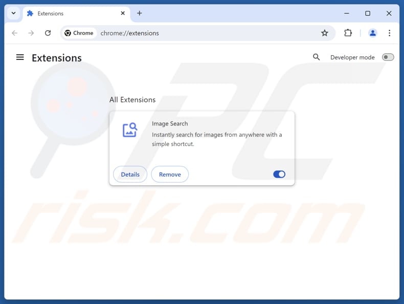 Removing find.searchtheimage.com related Google Chrome extensions