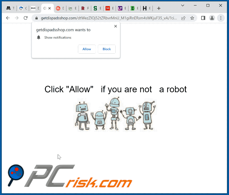 getdispadsshop[.]com website appearance (GIF)