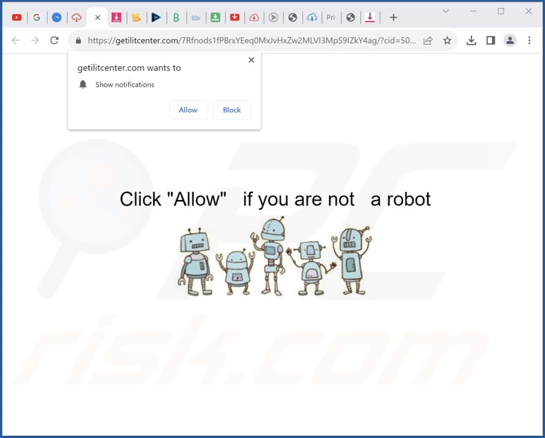 Another version of getilitcenter[.]com webpage