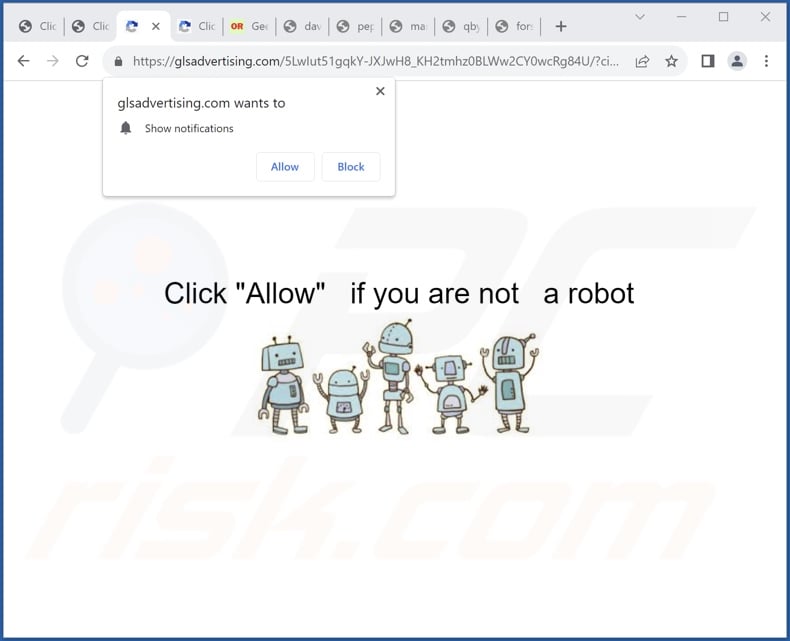 glsadvertising[.]com pop-up redirects