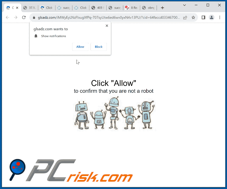 glsadz[.]com website appearance (GIF)