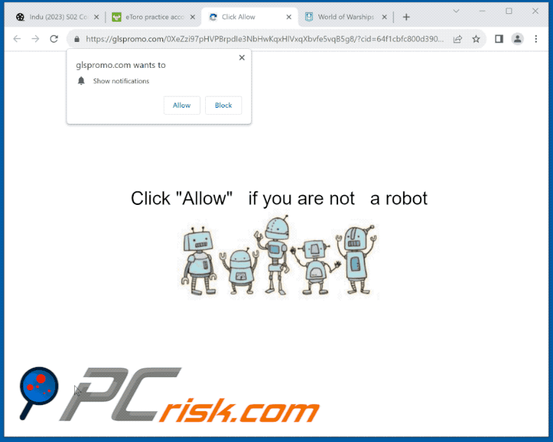 glspromo[.]com website appearance (GIF)