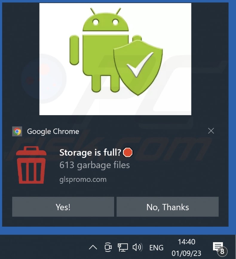 Ad delivered by the glspromo[.]com webpage