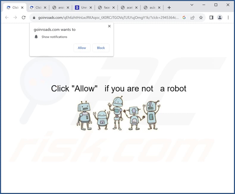 goinroads[.]com pop-up redirects