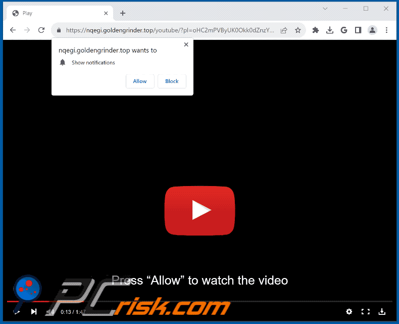 goldengrinder[.]top website appearance (GIF)