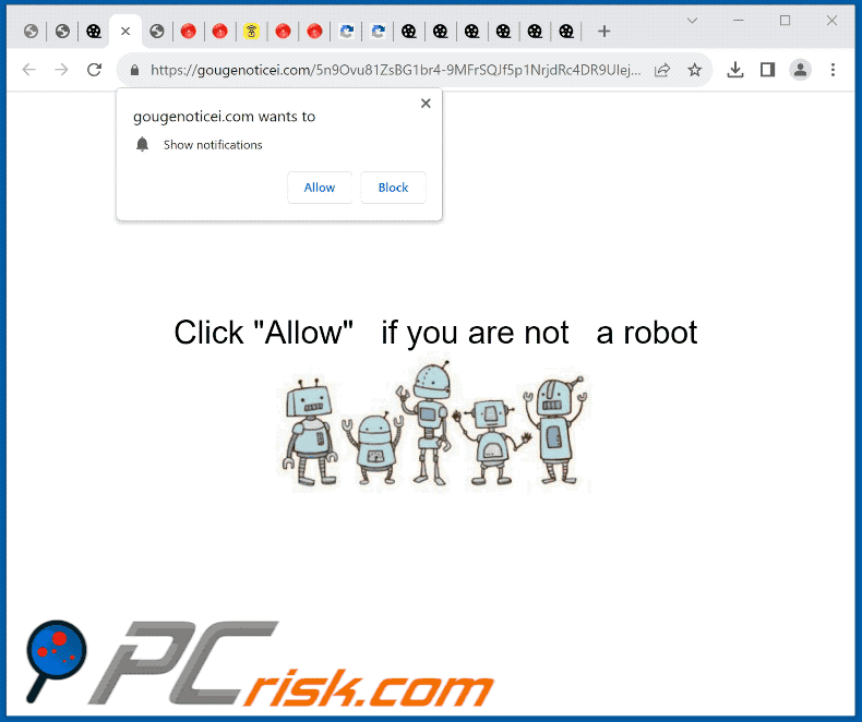 gougenoticei[.]com website appearance (GIF)