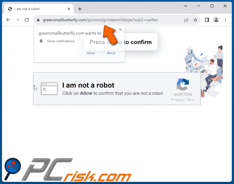 greensmallbutterfly[.]com website appearance (GIF)