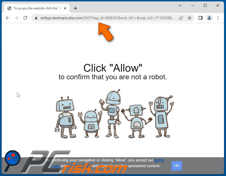 iasninancuka[.]com website appearance (GIF)