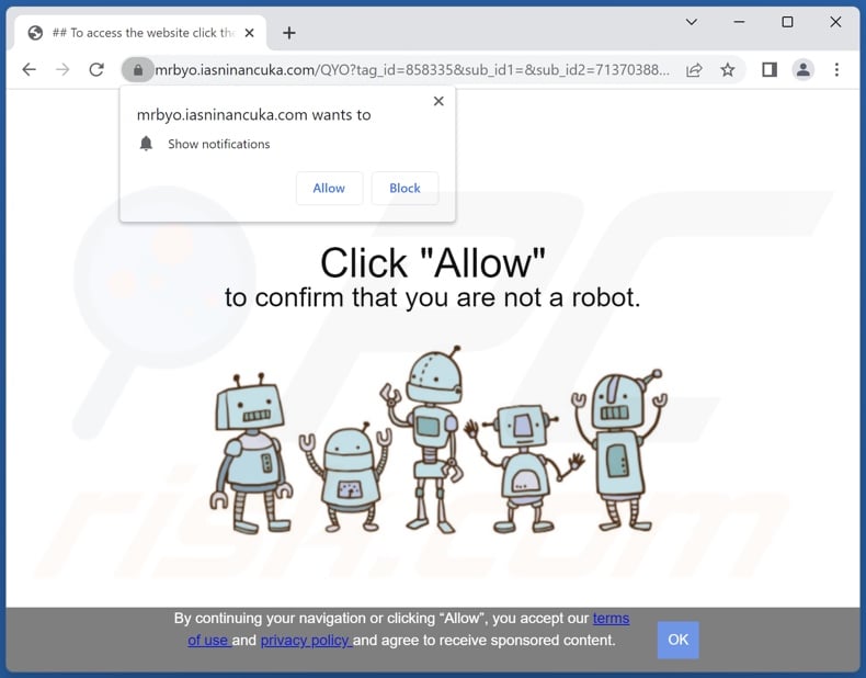 iasninancuka[.]com pop-up redirects