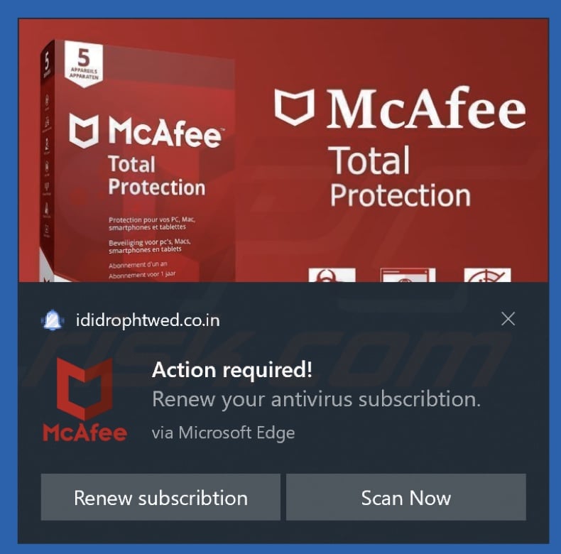 Ad delivered by the ididrophtwed.co[.]in webpage