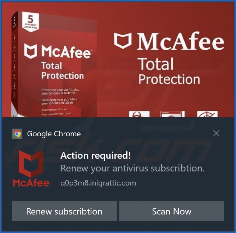 Ad delivered by the inigrattic[.]com webpage