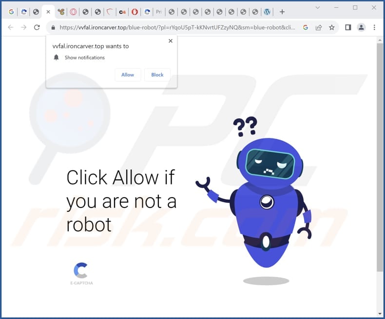 ironcarver[.]top ads