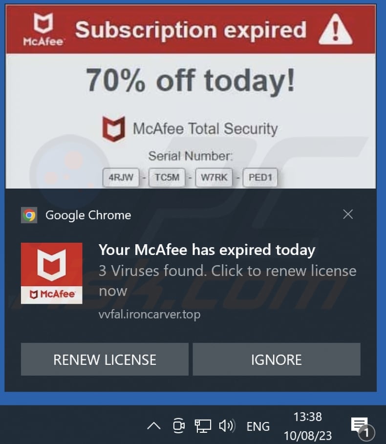 ironcarver[.]top notification