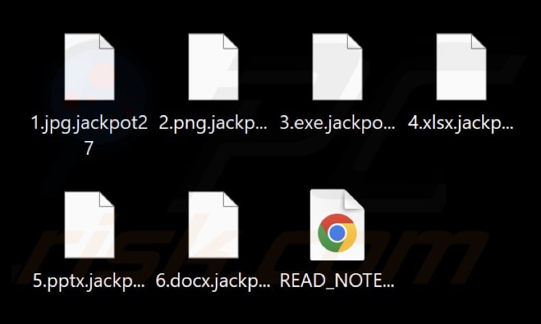 Files encrypted by Jackpot ransomware (.jackpot27 extension)