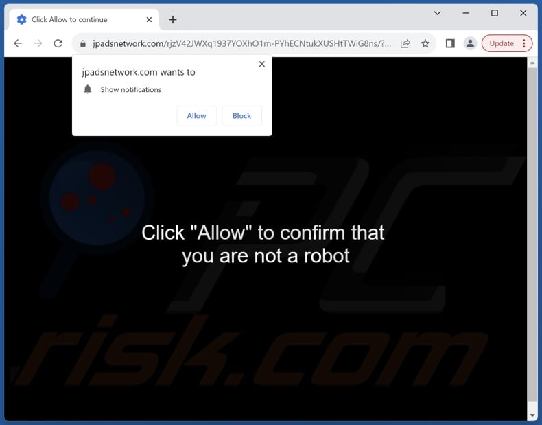 jpadsnetwork[.]com webpage alternative variant