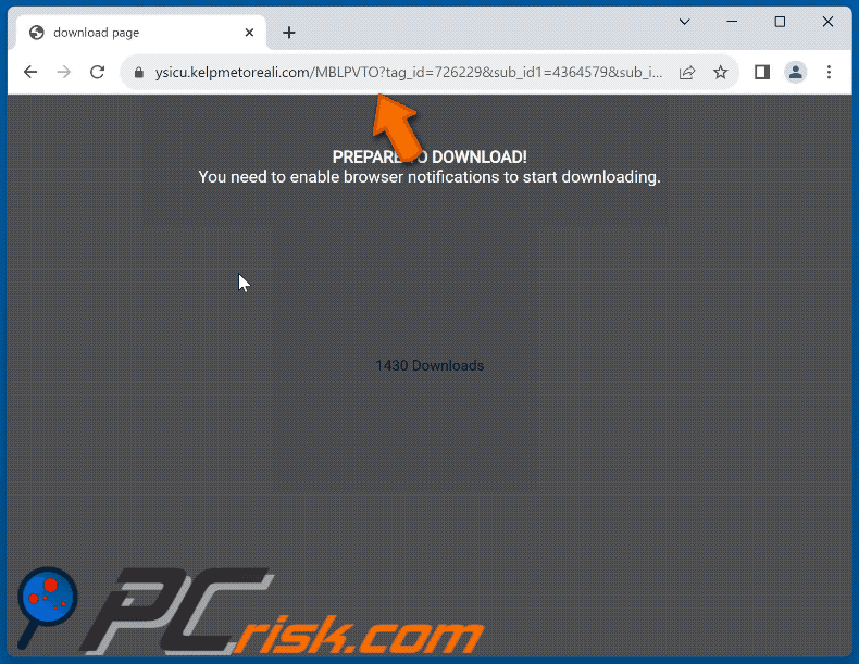 kelpmetoreali[.]com website appearance (GIF)