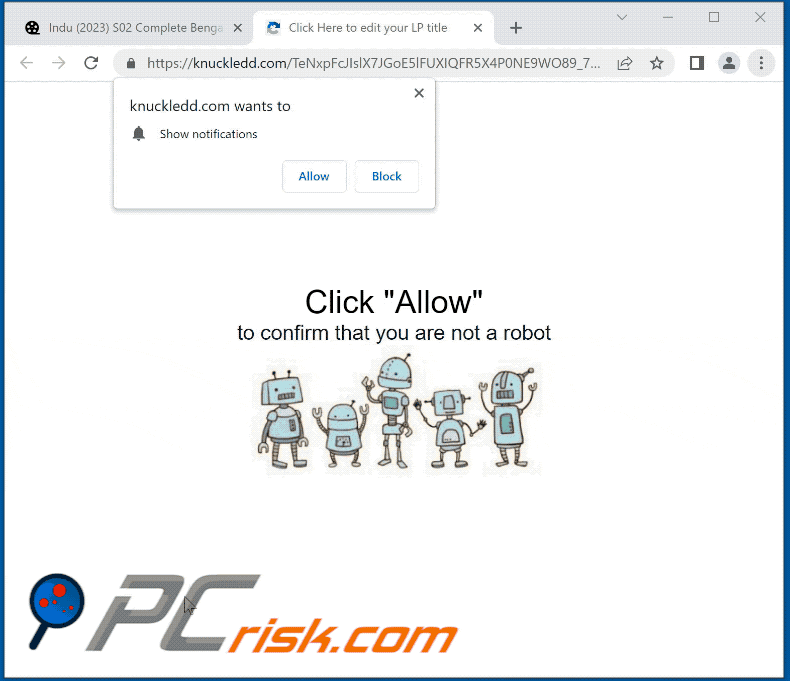 knuckledd[.]com website appearance (GIF)