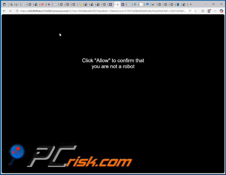 kyvixzuno.co[.]in website appearance (GIF)