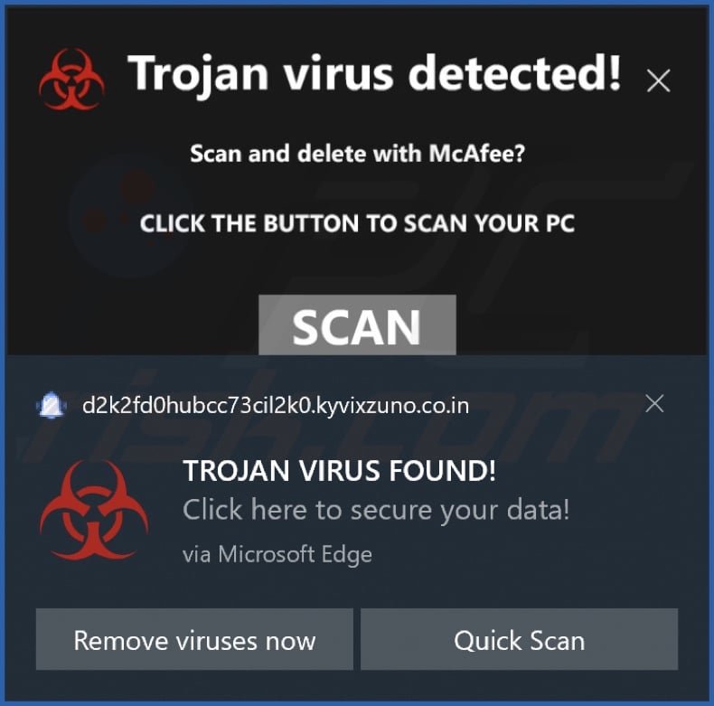 Ad delivered by the kyvixzuno.co[.]in webpage