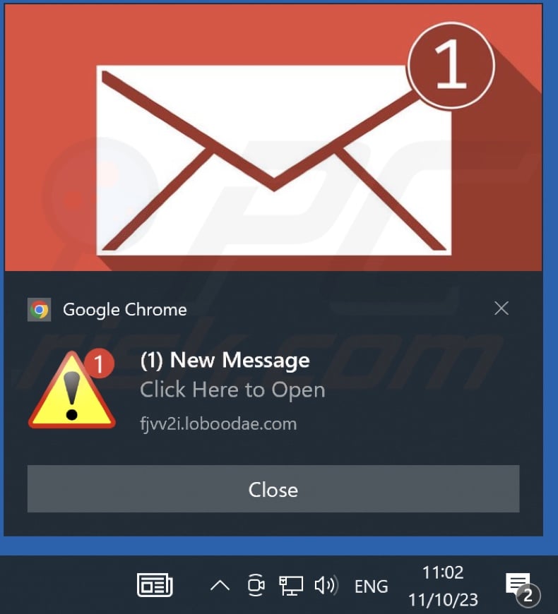 Ad delivered by the loboodae[.]com webpage