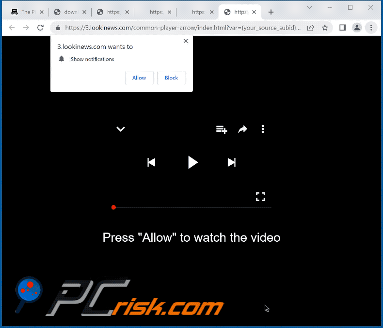 lookinews[.]com website appearance (GIF)