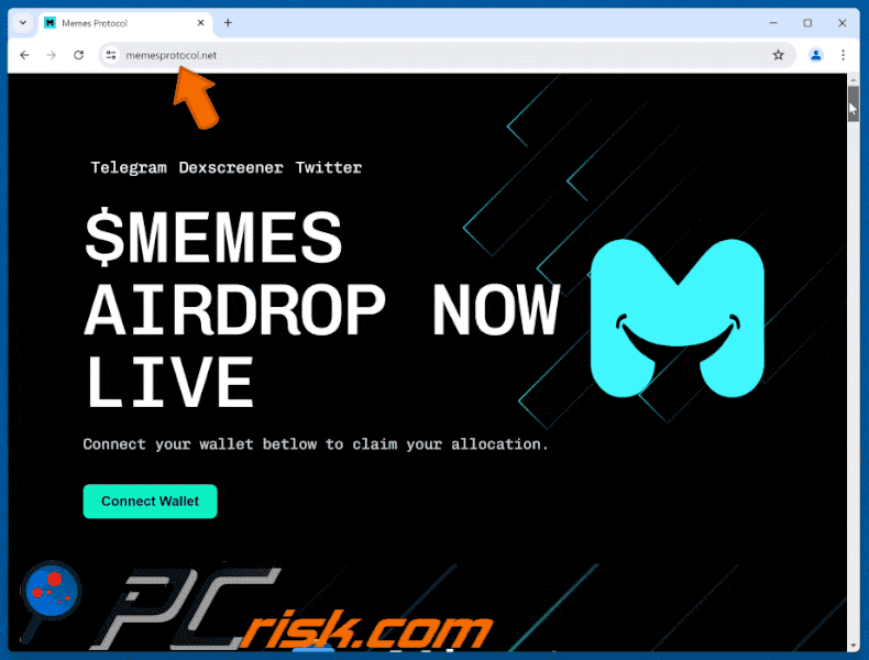 Appearance of Memes Protocol ($MEMES) Airdrop scam
