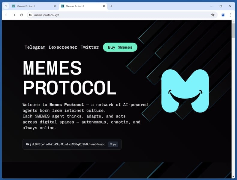 Memes Protocol ($MEMES) Airdrop Scam real website (memesprotocol.xyz)