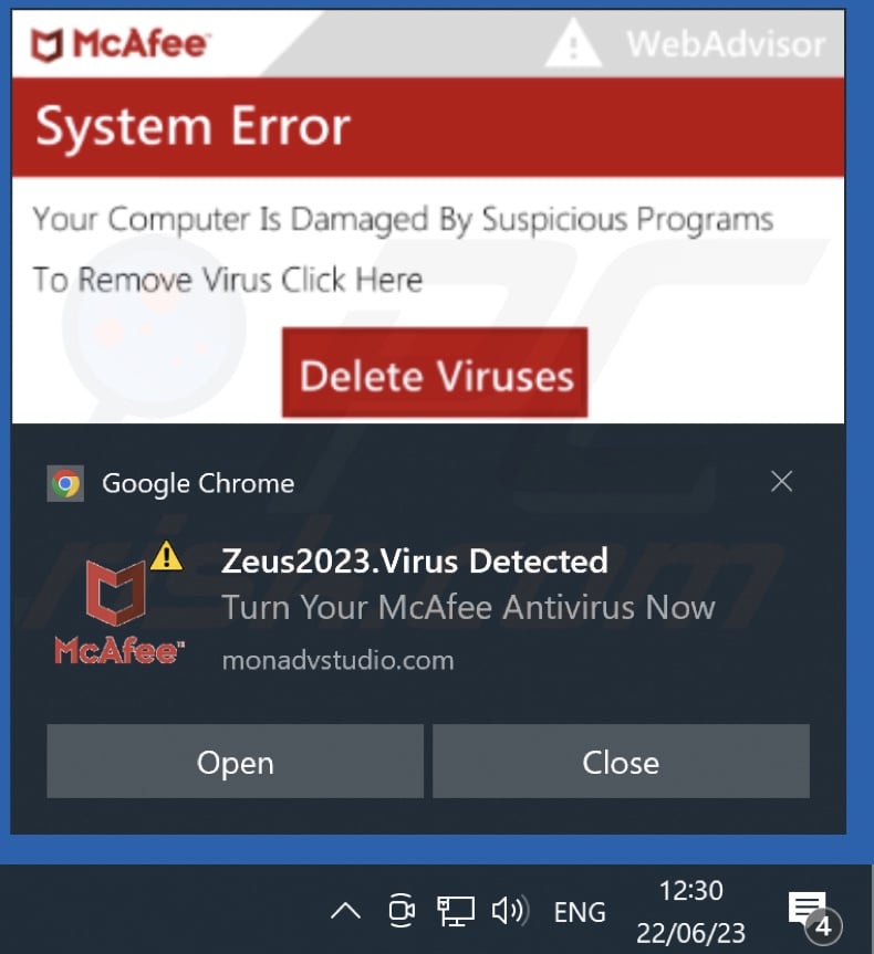 Ad delivered by the monadvstudio[.]com webpage