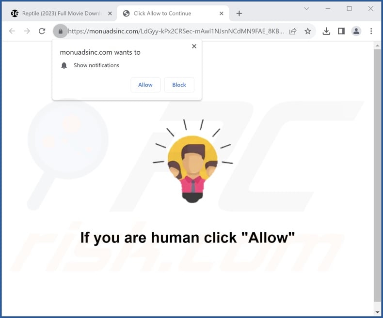 monuadsinc[.]com pop-up redirects