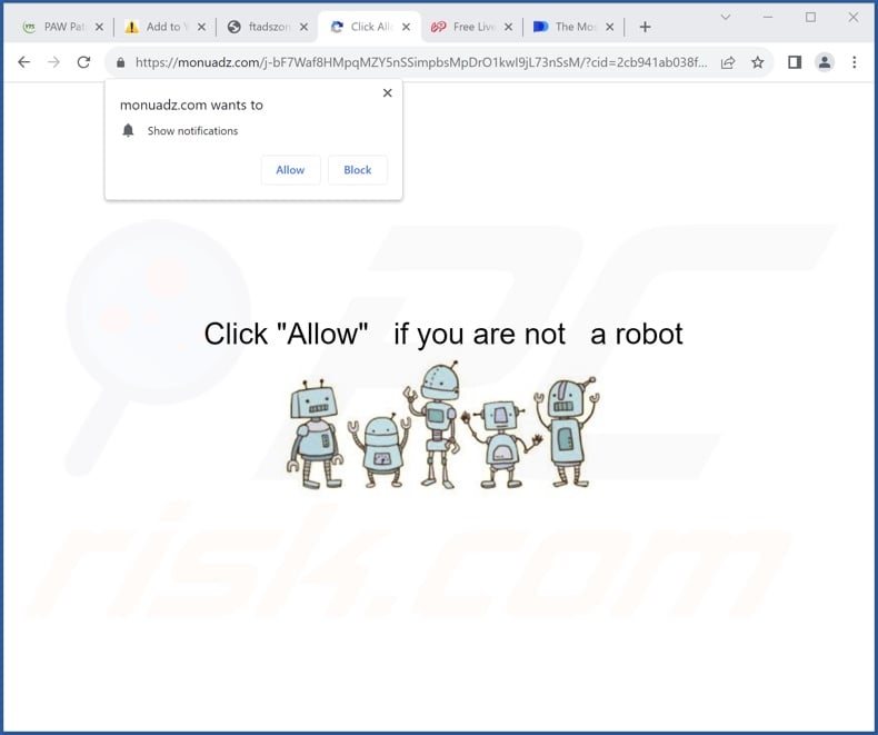 monuadz[.]com pop-up redirects