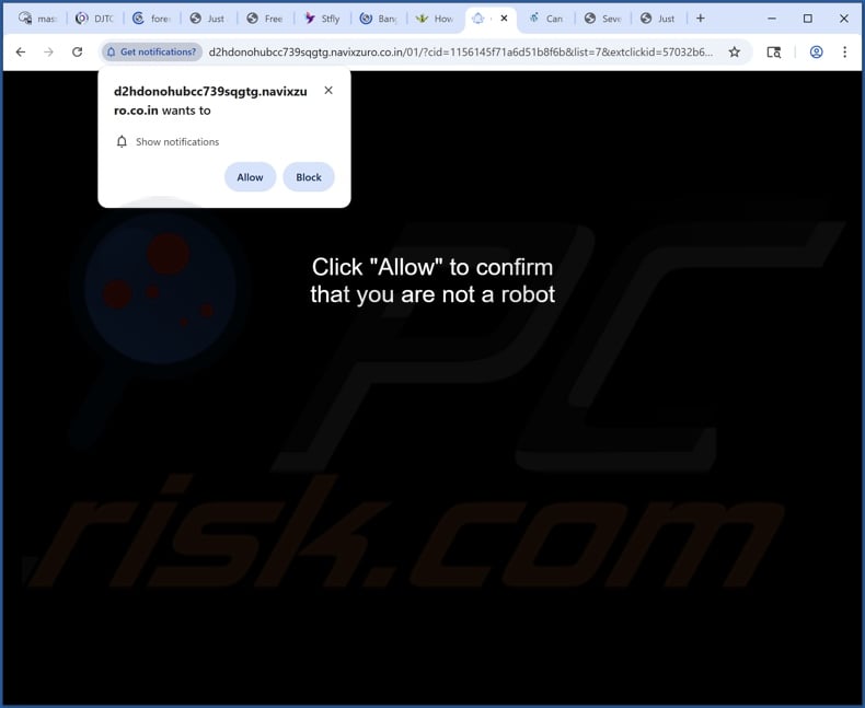 navixzuro.co[.]in pop-up redirects