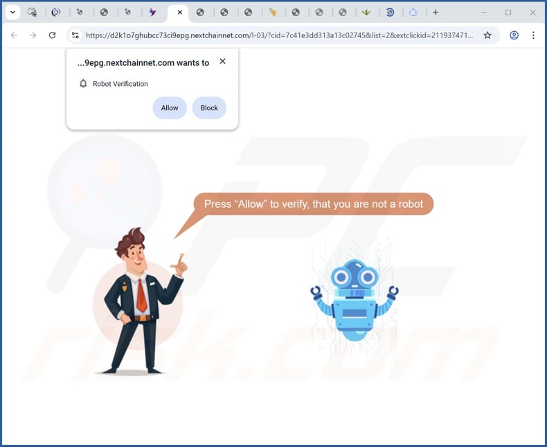 nextchainnet[.]com pop-up redirects
