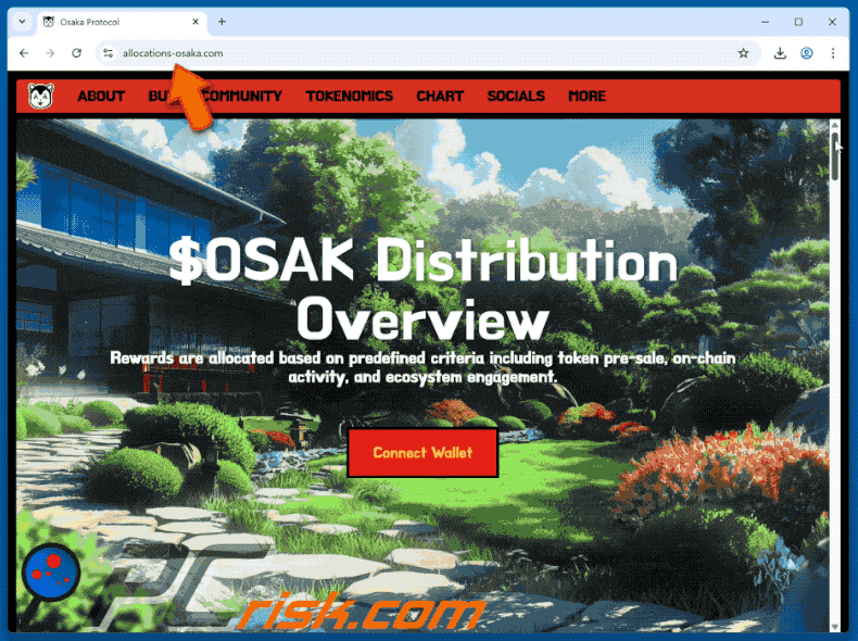 Appearance of Osaka Protocol ($OSAK) Reward Distribution scam