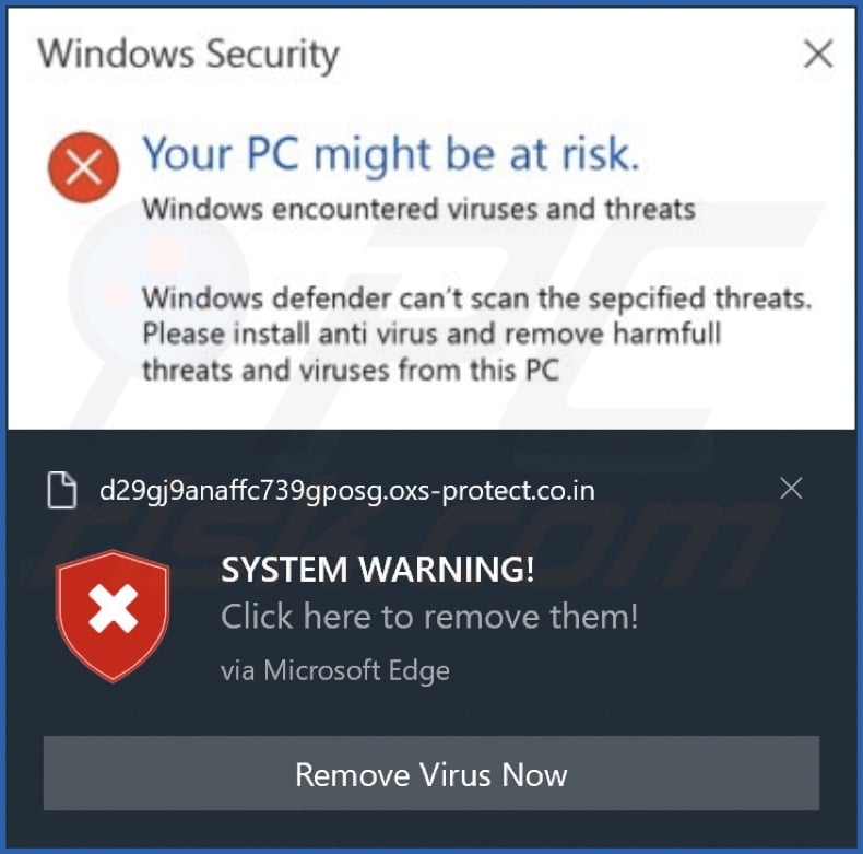 Ad delivered by the oxs-protect.co[.]in webpage