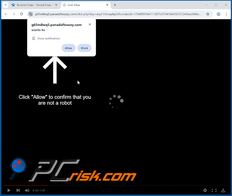 panadafteazzy[.]com website appearance (GIF)
