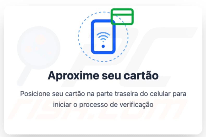 PhantomCard malware displayed screen 1 (tap card)