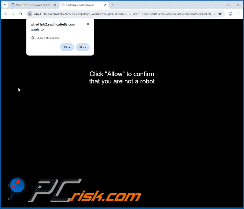 sephicatielly[.]com website appearance (GIF)
