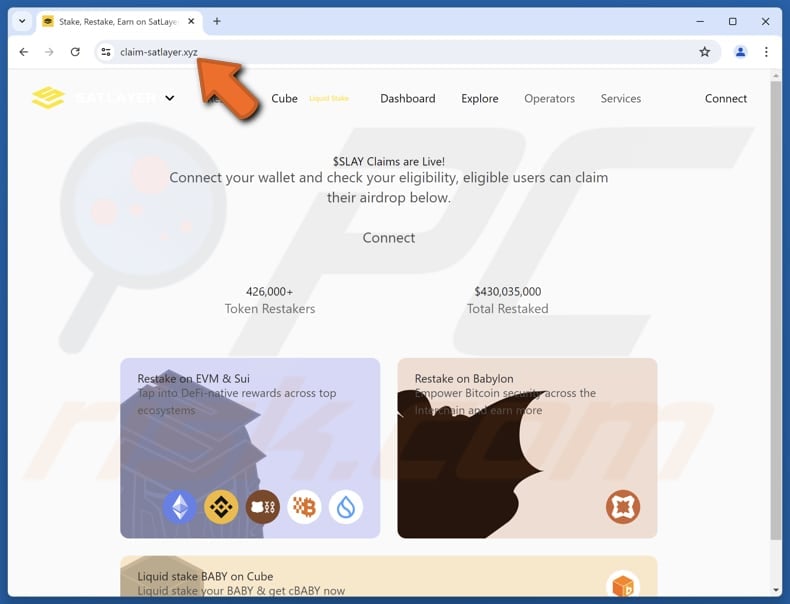 SetLayer ($SLAY) Airdrop scam