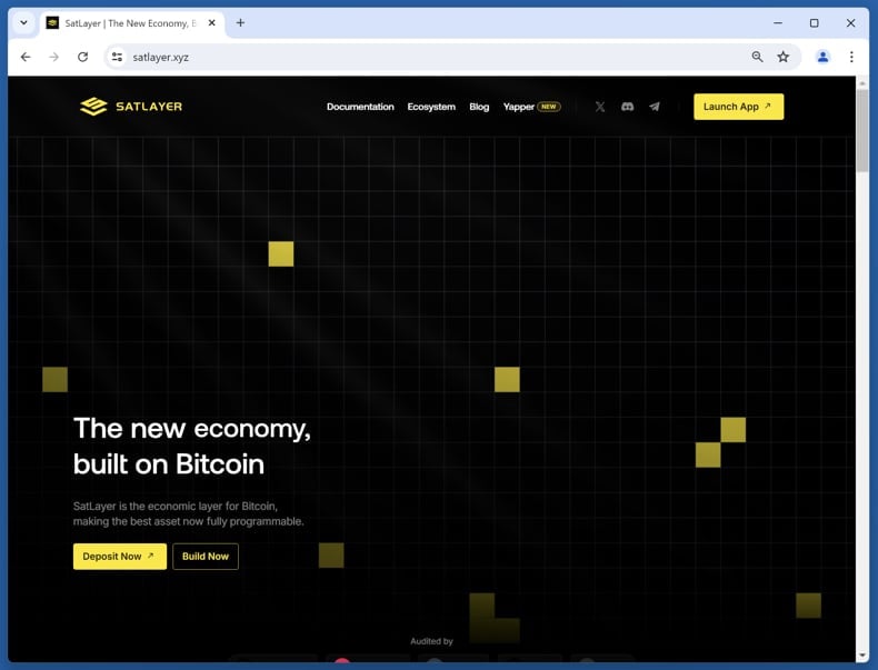 SetLayer SLAY Airdrop scam the official SatLayer page (satlayer.xyz)