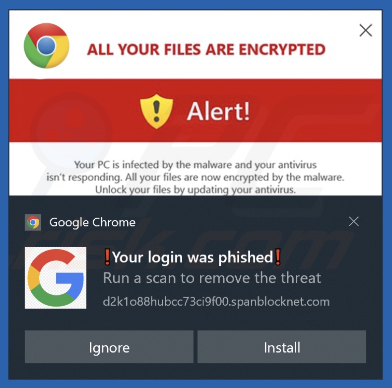 Ad delivered by the spanblocknet[.]com webpage