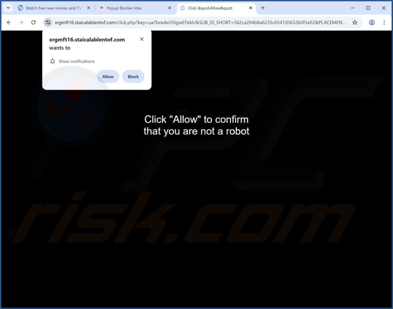 staicalablentof[.]com ads