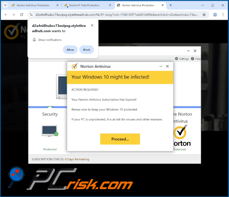 stylethreadhub[.]com website appearance (GIF)