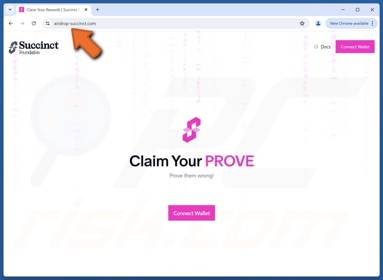 Fake Succinct Rewards website
