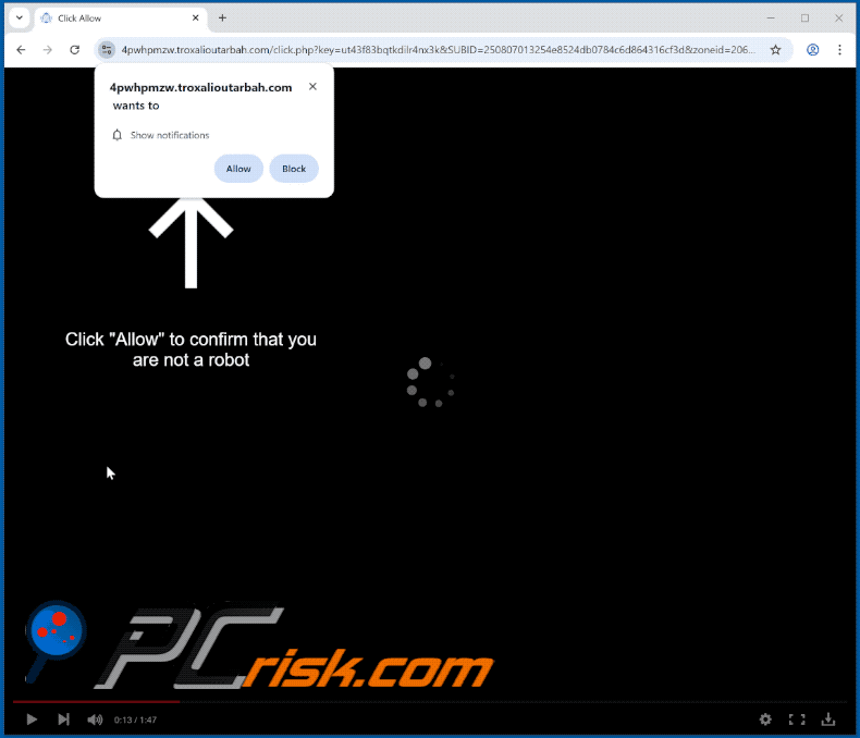 troxalioutarbah[.]com website appearance (GIF)