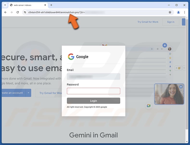 You Have Exhausted All Of Your Available Email Storage scam email promoted phishing site