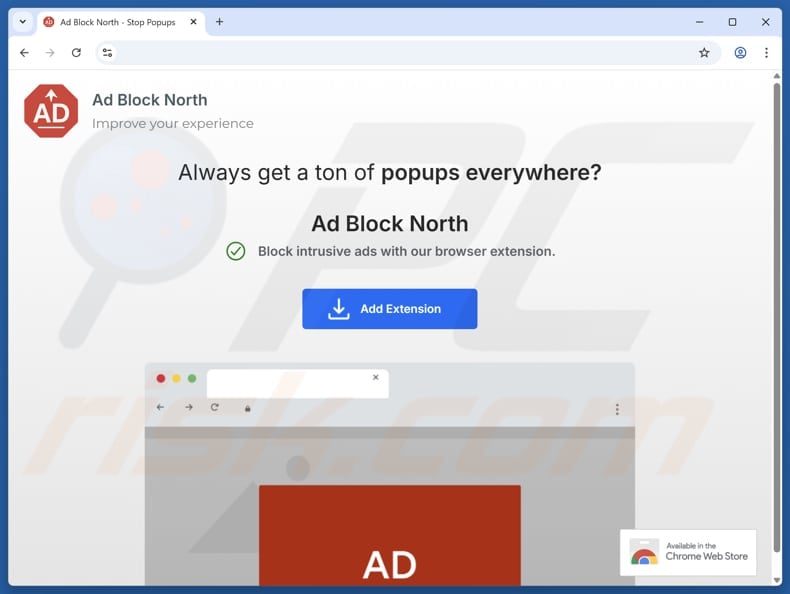 Ad Block North adware promoter