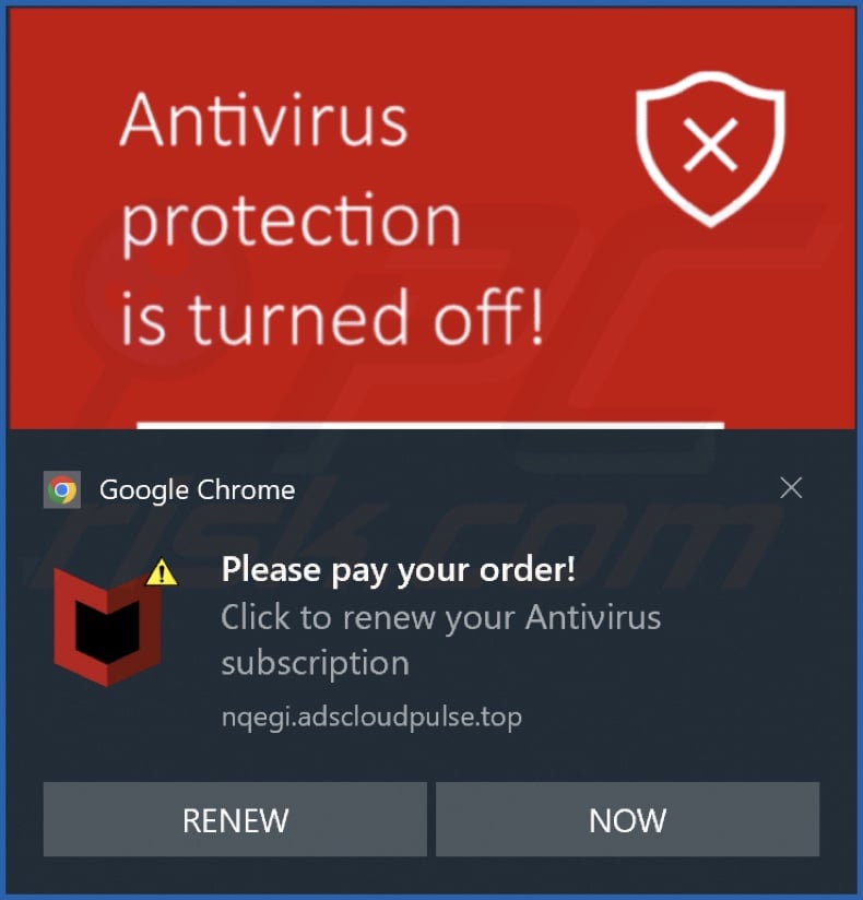 Ad delivered by the adscloudpulse[.]top webpage
